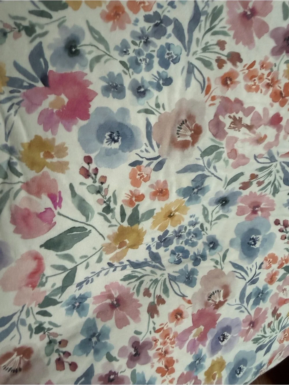 Floral Ruffled Little Sleepies blanket - Pink, Yellow, Blue